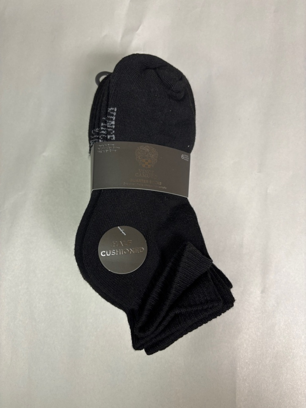 New Vince Camuto Socks Women’s 6 Pair Black Quarter Casual Athletic Activewear